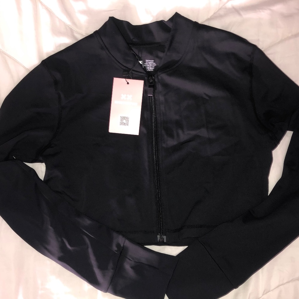 Zippered Gym Jacket by Missy Empire